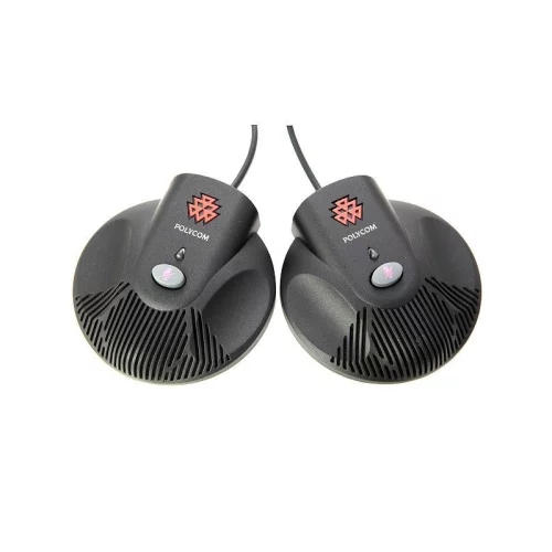 Микрофон настольный (Комплект из 2 шт.)/ Expansion microphones kit for SoundStation2 and SoundStation2 Avaya 2490. Includes two (2) expansion microphones and two (2) 3m/9.7ft expansion microphone cables. Compatible with SoundStation2 EX and SoundStation2 