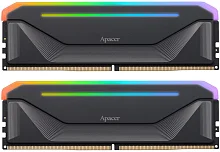 Оперативная память Apacer DDR5 32GB 7200MHz DIMM NOX RGB Black Gaming Memory (PC5-57600) CL34 1.45V Kit (2x16GB) (Retail) 2048*8 Heat Sink (Retail) 3 years (AH5U32G72C582NBAA-2)