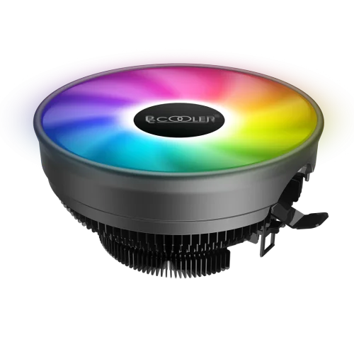 Кулер для процессора/ CPU Cooler PCCooler E126M PRO (92W, 4-pin PWM, 70mm, Al/Cu, -mm, FRGB, 1x120mm, 65.46CFM, 29.8dBA, 1600RPM, S: 1700/1200/115X, AM5/AM4, black) фото 3