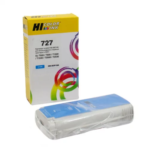 Картридж Hi-Black (B3P19A) для HP DJ T920/ T1500, Cyan, №727, 130 мл (1005401)