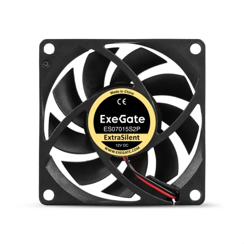 Exegate EX295230RUS Вентилятор 12В DC ExeGate ExtraSilent ES07015S2P (70x70x15 мм, Sleeve bearing (подшипник скольжения), 2pin, 2000RPM, 18dBA) фото 2
