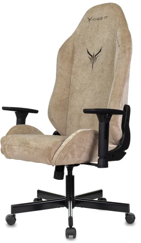 Кресло игровое Knight N1 Fabric бежевый Light-21 с подголов. крестов. металл (KNIGHT N1 BEIGE) фото 10