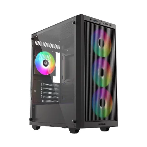Корпус ID-Cooling Корпус Case ID-Cooling WARE 300 ARGB Black mATX/win TG/ 4 fans/ Type C/ CPU 160mm/ GPU 320mm/ no PSU