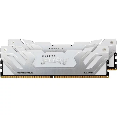 Модуль памяти Kingston 48GB DDR5 8800 FURY Renegade White RGB On-Die ECC CUDIMM CL42 kit 2*24gb (KF588CU42RWK2-48)