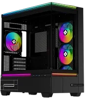 Корпус без блока питания/ Case Thermalright M10 FAN4-C, Mini-Tower, TG, 4x120mm ARGB, 2xUSB-A 3.0, 1xUSB Type-C, mATX, mITX Black (TL-M10 BLACK FAN4-C)