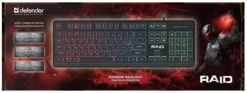 Defender Проводная игровая клавиатура Raid GK-778DL RU, Rainbow,104 кнопки (45778) фото 2