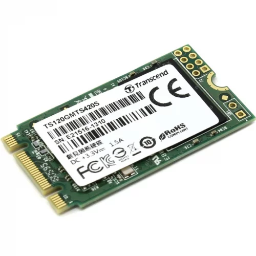 Накопитель Transcend TS120GMTS420S (TS120GMTS420S) Накопитель Transcend TS120GMTS420S M.2 2242, SSD, SATA III, 120GB, 3D TLC, RTL
