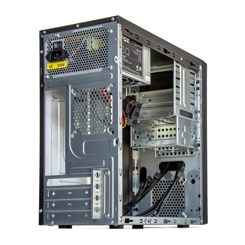 Корпус FoxLine Case Foxline FL–628-FZ450R-U32 |FL–628-FZ450R-U32| mATX case, black, w/ PSU 450W 12cm, w/ 2xUSB2.0, w/ 2xUSB3.0 w/ pwr cord, w/ o FAN фото 4