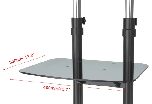 Стойка для телевизора Cactus CS-ST04H черный 37-70 макс.45кг напольный мобильный фото 3