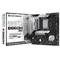 Материнская плата Maxsun MS-Terminator B860M WIFI B860, LGA1851, 4*DDR5, 1*PCIEx16, 1*PCIEx4, 1*PCIEx1, 3*M.2, 1*TypeC, 2*USB3.2Gen2, 2*USB3.2Gen1, 10*USB2.0, 4*SATA3.0, 2.5G, Type-C(DP), DP, HDMI, M-ATX, RTL (6940709661666)