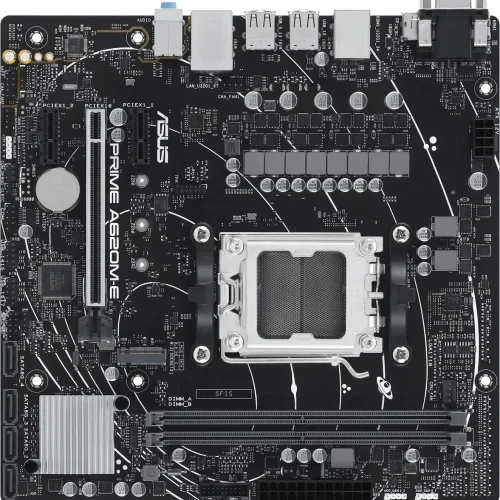 Материнская плата ASUS PRIME A620M-E-CSM, Socket AM5, A620, 2*DDR5, DP+VGA+HDMI, 4xSATA3, M2, Audio, Gb LAN, USB 3.2, USB 2.0, mATX (90MB1F50-M0EAYC) фото 2