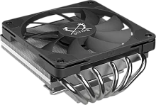 Кулер для процессора/ CPU Cooler Scythe Big Shuriken 4 (200W, 4-pin PWM, 67mm, Al/ Cu, 6x6mm, 1x120mm, 51.98CFM, 31.78dBA, 1900RPM, S: 1851/ 1700/ 1200/ 115X, AM5/ AM4, silver, black) (SCBSK-4000)