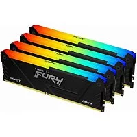 Память оперативная/ Kingston 64GB 3200MHz DDR4 CL16 DIMM (Kit of 4) 1Gx8 FURY Beast RGB (KF432C16BB12AK4/ 64) (KF432C16BB12AK4/64)