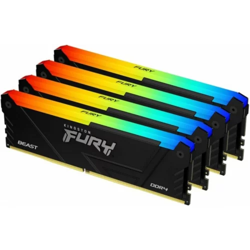 Память оперативная/ Kingston 64GB 3200MHz DDR4 CL16 DIMM (Kit of 4) 1Gx8 FURY Beast RGB (KF432C16BB12AK4/ 64) (KF432C16BB12AK4/64)