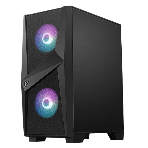 Корпус MSI MAG FORGE 100R Mid-Tower, ATX, 2xUSB 3.2, Audio I/ O, 2x120mm ARGB Fan, 1x120mm black Fan, 6-ch Light controller, Front metal MESH, Up to 330mm GPU, Tempered Glass (676407) (306-7G03R43-HH9) фото 2