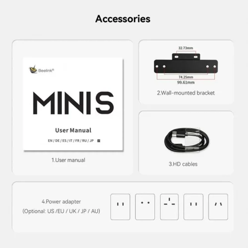 Мини-компьютер BL/MINI S12 PRO-LP (BL/MINI S12 PRO-LP/N100/12G/512G/2.5G*1) Мини-компьютер BL/MINI S12 PRO-LP/N100/12G/512G/2.5G*1/Navy Blue фото 4