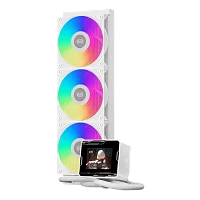 Система охлаждения/ Water Cooling System PCCooler GT360M ARGB Display WH (300W, 360mm, LED temp., White, ARGB/ Fans: 3x120mm, 75.8CFM, 33.7dBA, 2200RPM/ Pump height 85mm, 15dBA, 2600RPM, Rad thickness