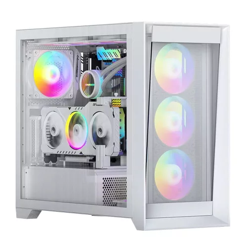 Корпус ACD Lagrange white with 4 pcs ARGB fan (PWM+5V 3PIN) +FAN HUB (AH-TC1GCW-000)