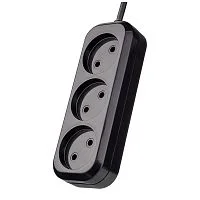 Perfeo Сетевой удлинитель без заземления "RU POWER", PF_B4065 (1,5м, 3 розетки, чёрный (Р16-012))