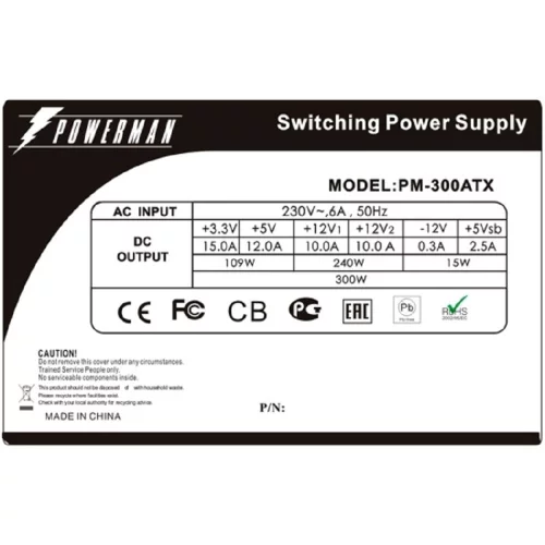 Блок питания Powerman Power Supply 300W PM-300ATX for EL series (6116827) фото 2