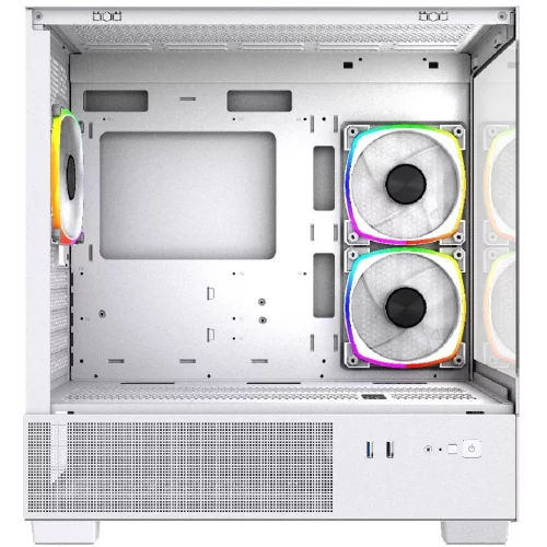 Powercase Vision Micro M3W, Tempered Glass, 3x 120mm ARGB PWM Fan, белый, mATX (CVMMW-A3) фото 3