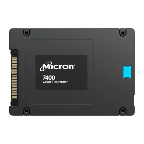 Твердотельный накопитель/ Micron SSD 7400 PRO, 3840GB, U.3(2.5 7mm), NVMe, PCIe 4.0 x4, 3D TLC, R/W 6600/3500MB/s, IOPs 800 000/150 000, TBW 7000, DWPD 1 (12 мес.) (MTFDKCB3T8TDZ-1AZ1ZABYYR)