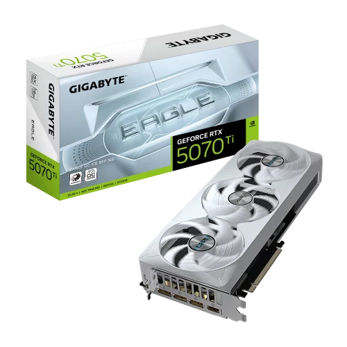 Видеокарта Gigabyte RTX5070Ti EAGLE OC ICE SFF 16GB GDDR7 256bit 3xDP HDMI 3FAN RTL (GV-N507TEAGLEOC ICE-16GD)