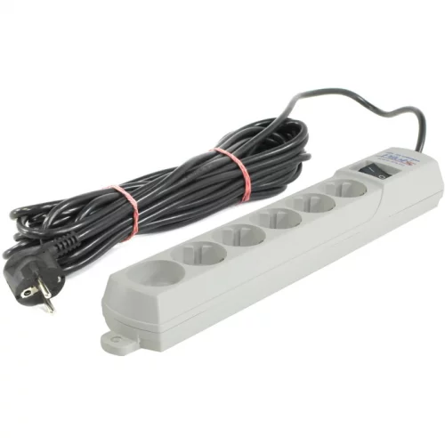 Сетевой фильтр Pilot S 6 розеток (5 евро + 1 б/зазем.) 10 м/ Surge protector ZIS Pilot S 10m, 6 outlets (5+1), white (PILOT S10M)
