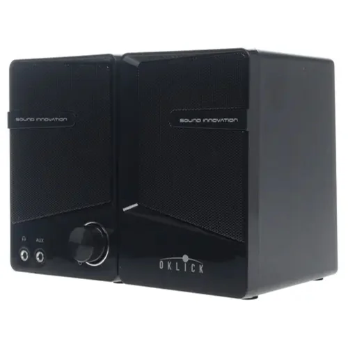 Oklick OK-126 2.0 черный 6Вт портативные