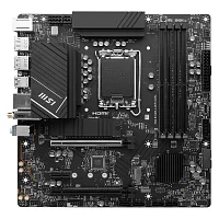 Материнская плата MSI PRO B760M-A WIFI DDR4; LGA 1700, Intel B760, 4xDDR4-3200 МГц, 2xPCI-Ex16, 2xM.2, Micro-ATX