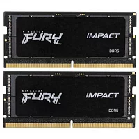 Память оперативная/ Kingston 64GB 4800MT/s DDR5 CL38 SODIMM (Kit of 2) FURY Impact PnP (KF548S38IBK2-64)