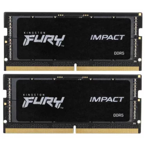 Память оперативная/ Kingston 64GB 4800MT/s DDR5 CL38 SODIMM (Kit of 2) FURY Impact PnP (KF548S38IBK2-64)