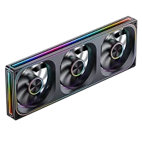 Кулер для корпуса/ Case Cooler JONSBO ZA-360BR Reverse (3x120x120mm, 4-pin PWM, ARGB, 62.4CFM, 37.3dBA, 2400RPM, Black, Single-Frame RGB Fan Unit)