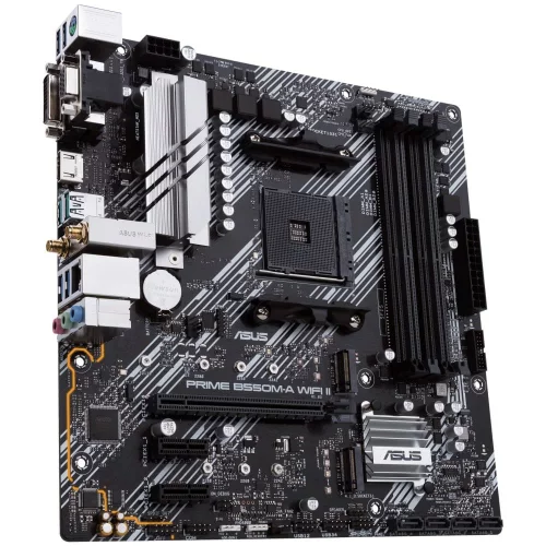Материнская плата ASUS PRIME B550M-A WIFI II ; AM4, AMD B550, 4xDDR4-3200 МГц, 1xPCI-Ex16, 2xM.2, Micro-ATX(90MB19X0-M0EAY0) фото 3