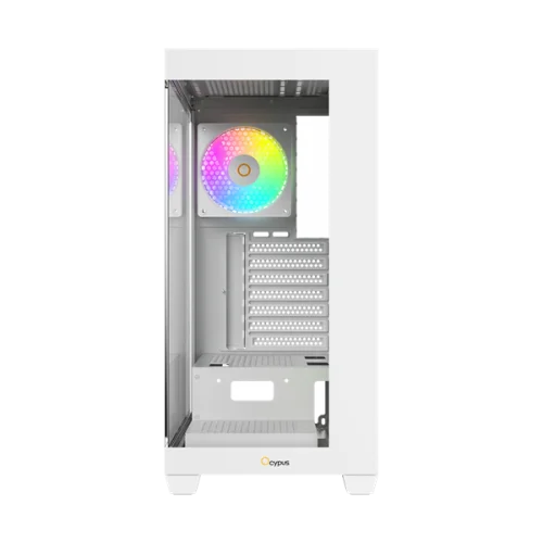 корпус Ocypus Gamma C72 WH ARGB, ATX, USB3.0*1+USB2.0*2, SIDE 3x120mm ARGB, REAR 1x120mm ARGB