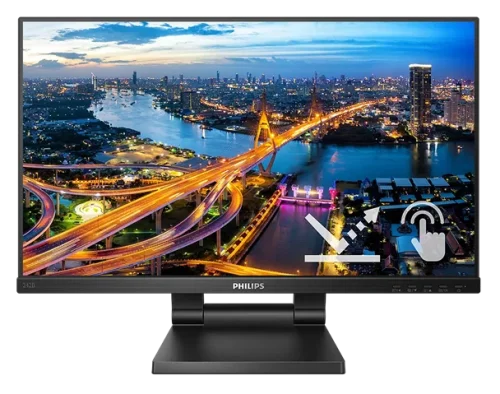 Монитор 23,8 Philips 242B1TC 1920х1080@75Гц IPS W-LED 16:9 SmoothTouch 4ms VGA HDMI DP 4xUSB3.0 50M:1 1000:1 170/ 160 250cd Tilt HAS Speakers Black (242B1TC/01)