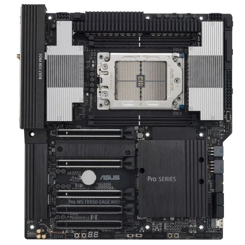 Материнская плата ASUS PRO WS TRX50-SAGE WIFI, AMD TRX50, 4*DDR5, 4*SATA, 3*M.2, 6*USB 3.2, 2*USB 2.0,Type-C, 5*PCIx16, CEB (90MB1FZ0-M0EAY0) фото 2