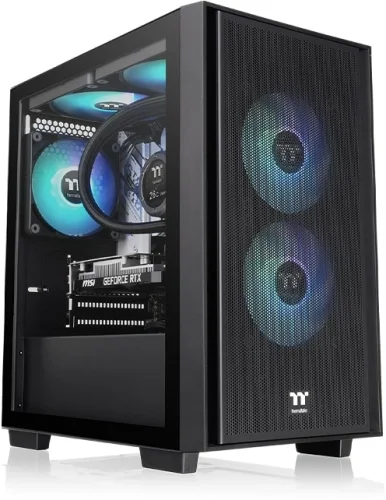 Корпус Thermaltake Versa H16 TG ARGB черный без БП mATX 11x120mm 7x140mm 2xUSB3.0 audio bott PSU (CA-1Y8-00S1WN-02)