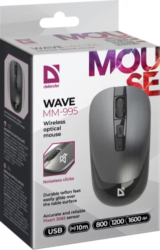 Мышь Defender беспроводная оптическая Wave MM-995 (52993) фото 6