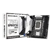 MAXSUN MS-Terminator B760ITX D4 WIFI V3 (Socket 1700, mini-ITX, 2*DDR4(64Gb), DP/HDMI, 4*SATA3, 2*M.2, 1xPCI-E 5.0 x16, 4*USB 3.2, 1*Type-C, LAN 1*2.5G, RTL)