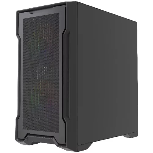 Powercase Корпус Mistral Micro X3B ARGB, Tempered Glass, 3x 120mm ARGB PWM Fan, чёрный, mATX (CMMXB-A3) фото 3