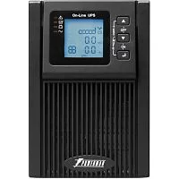 ИБП POWERMAN Online 1000, LCD, двойного преобразования, 1000ВА, 900Вт, 2 евророзетки с резервным питанием, USB, RS232, слот SNMP, разъем EPO, внешний (POWERMAN ONLINE 1000 PLUS)