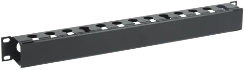 ITK Кабельный органайзер с крышкой 19 1U, черный (CO05-1MCM)