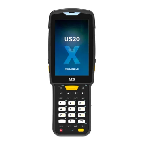 Терминал сбора данных M3 Mobile US20X Android 10.0 GMS, WVGA, WWAN(4G LTE), WiFi, SE4710 2D Imager (Straight Shooter/ 0° Scan), Rear Camera, BT, GPS, NFC(HF), 4G/ 64G, 30-Key Alpha Numeric & Function , EXT Battery, Bullet Pr (S20X4C-QBCWRE-HF)