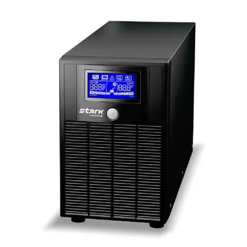 ИБП STARK SC 1000 LI {1000ВА/600Вт, Line-Interactive, на пол, 140-300В, 4хЕВРО, Чистый синус, SNMP, AS400, БЕЗ АКБ - внешние батарея х1 9-400Ач}