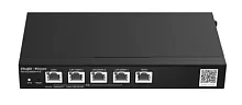 Ruijie Reyee Desktop 5-port full gigabit router, providing one WAN port, one LAN port, and three LAN/ WAN ports; supporting four PoE/ PoE+ interfaces and maximum 60 W PoE power; recommended concurrency (RG-EG305GH-P-E)