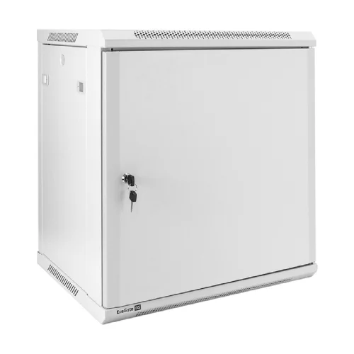 Exegate EX298615RUS Шкаф телекоммуникационный 19 настенный 12U ExeGate EC-WM-12U.450.M.GREY (19”, 12U, 600x450x635mm (ШхГхВ), передняя дверь металл, съемные боковые панели, пыле- и влагозащита IP23,
