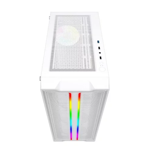 Powercase CMIEW-F4S Корпус Mistral Evo White, Tempered Glass, 1x 120mm PWM ARGB fan + ARGB Strip + 3x 120mm PWM non LED fan, белый, ATX (CMIEW-F4S) фото 4