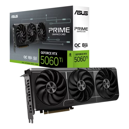 Видеокарта ASUS RTX5060Ti PRIME OC 8GB GDDR7 128bit 3xDP HDMI 3FAN RTL [PRIME-RTX5060TI-O8G] (90YV0MP0-M0NA00)