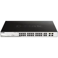 Коммутатор/ DGS-1210-28MP/FL Managed L2 Switch 24x1000Base-T PoE, 4xCombo 1000Base-T/SFP, PoE Budget 370W, Surge 6KV, CLI (DGS-1210-28MP/FL1A)